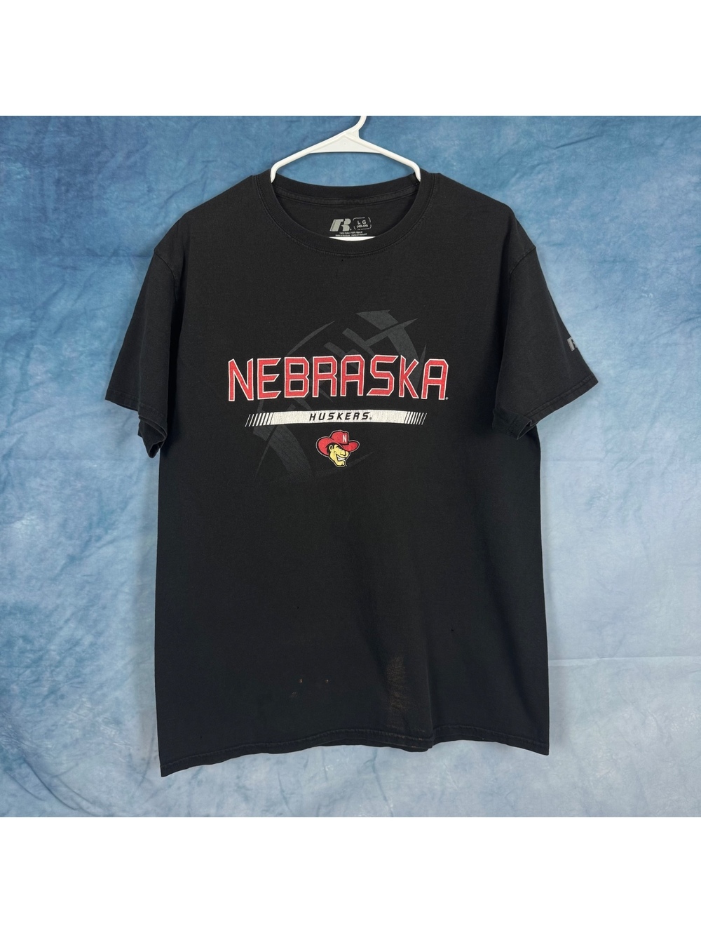 Vintage Distressed Russell Athletic Nebraska Huskers Men T Shirt Large